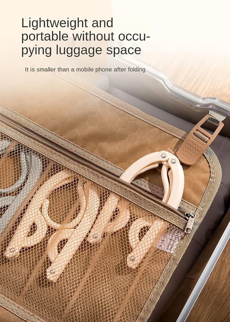 Spaceshoop Portable Travel Hanger 10 PCS Retractable Folding Clothes Hangers Drying Multifunctional Foldable Garment Wardrobe Rack Closet Storage for Hotel Home Indoor Outdoor and Trip Mixed Colors - Image 4