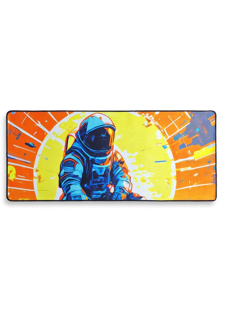 Generic Large Gaming Mouse Pad, Astronaut , Extended Desk Mat, Large Desk Pad for Computer Keyboard, Mouse Pad with Stitched Edges, (70cm x 30cm x 2mm) Waterproof Desk Pad for Office and Home  - Image 1