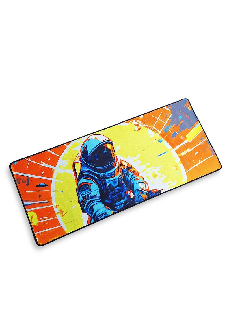 Generic Large Gaming Mouse Pad, Astronaut , Extended Desk Mat, Large Desk Pad for Computer Keyboard, Mouse Pad with Stitched Edges, (70cm x 30cm x 2mm) Waterproof Desk Pad for Office and Home  - Image 2