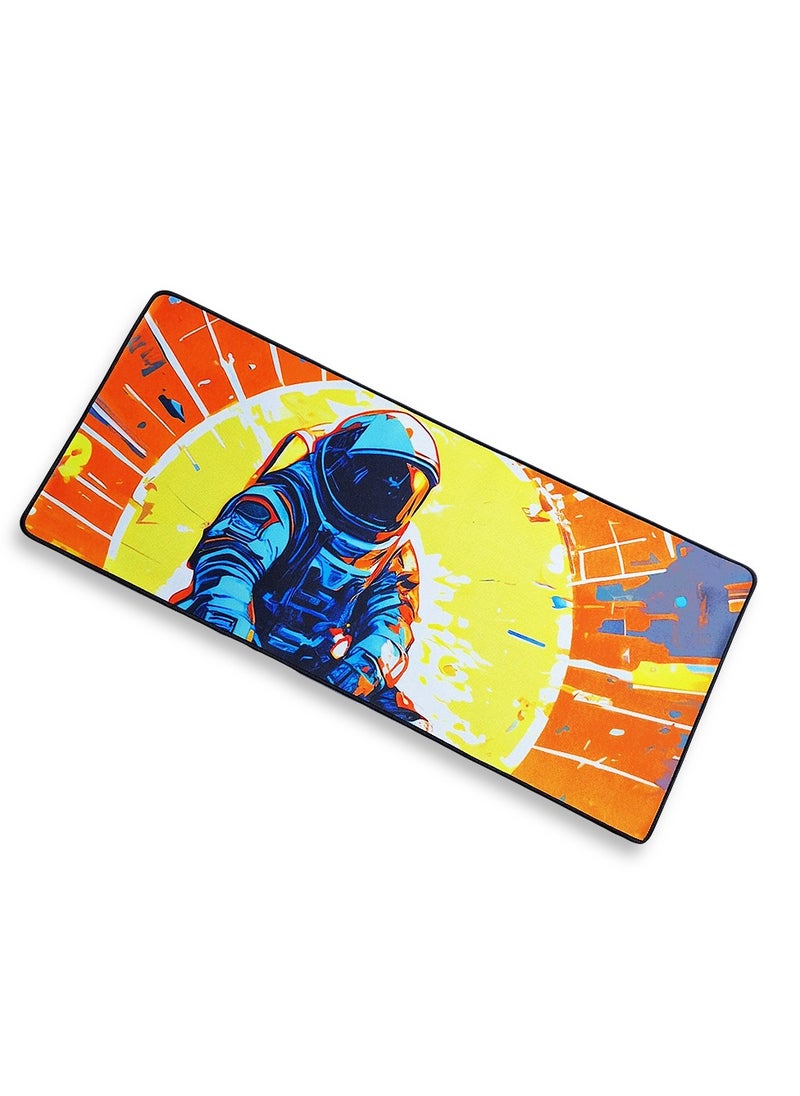 Generic Large Gaming Mouse Pad, Astronaut , Extended Desk Mat, Large Desk Pad for Computer Keyboard, Mouse Pad with Stitched Edges, (70cm x 30cm x 2mm) Waterproof Desk Pad for Office and Home  - Image 3