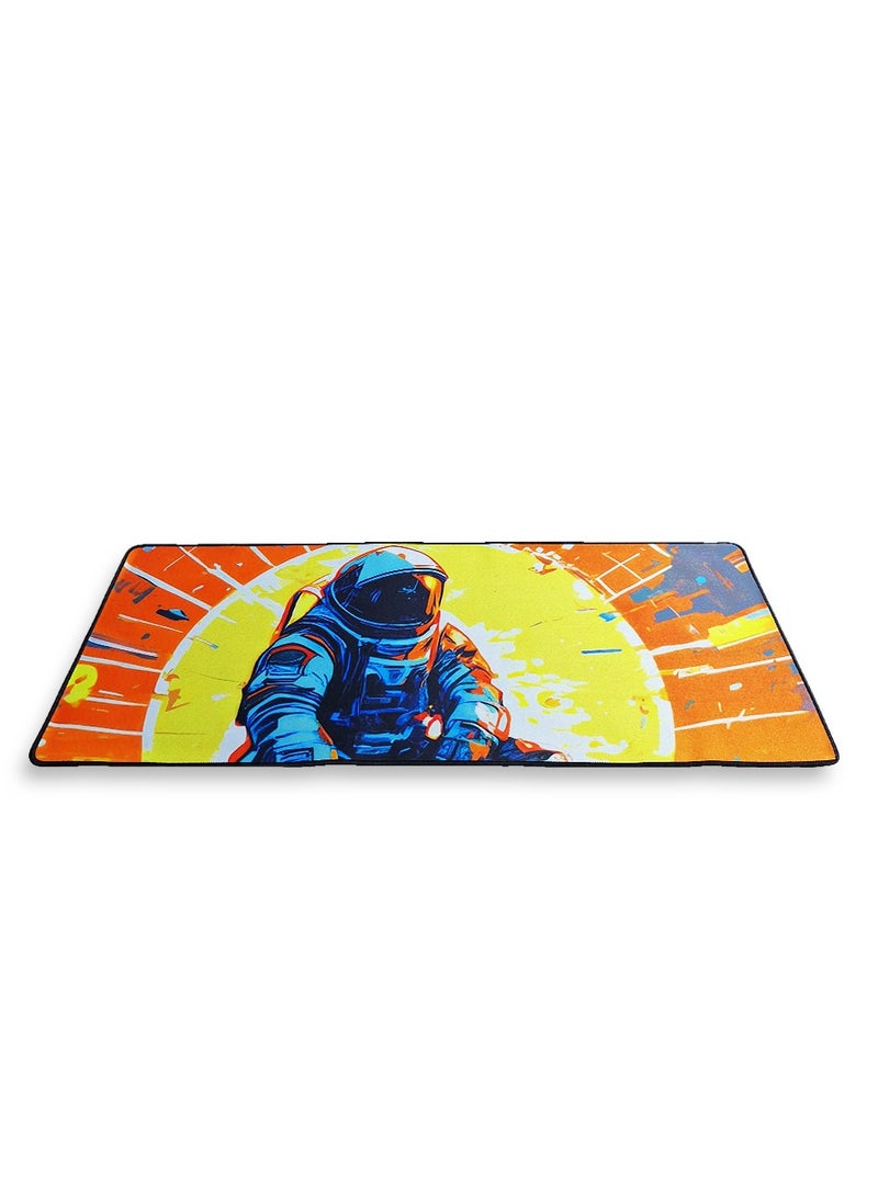 Generic Large Gaming Mouse Pad, Astronaut , Extended Desk Mat, Large Desk Pad for Computer Keyboard, Mouse Pad with Stitched Edges, (70cm x 30cm x 2mm) Waterproof Desk Pad for Office and Home  - Image 4