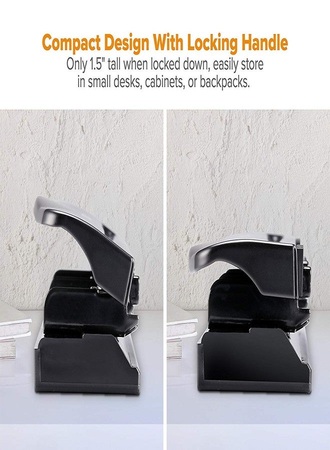 Bostitch Office 3 Hole Punch, Durable Metal,Rubber Base, 12 Sheets, Black - Image 5