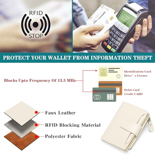 FALAN MULE محفظة صغيرة للنساء من فالن مولي جلدية قابلة للطي مع حماية من RFID - Image 5