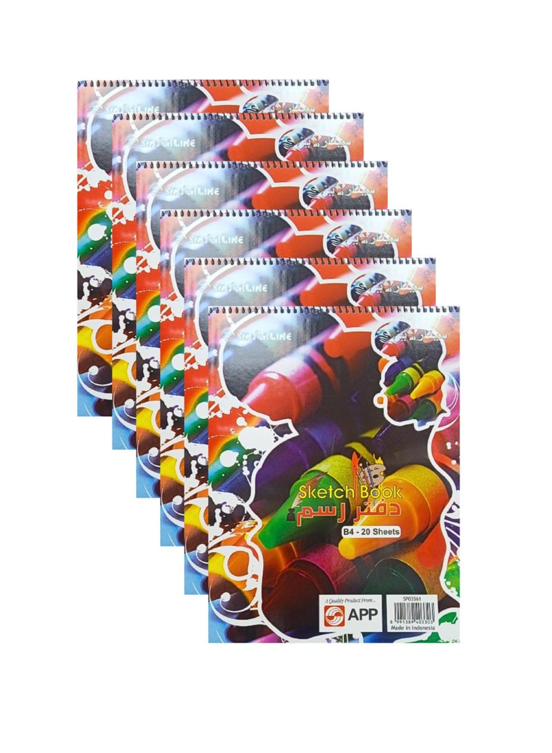 SINARLINE Sketch Book B4 20 Sheets SPO3561 (Pack of 6) - Image 2