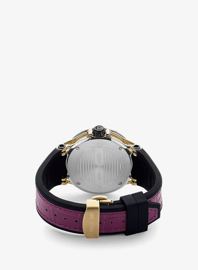 CERRUTI 1881  Mens Round Shape Leather Band Analog Wrist Watch CIWGQ2224804  45 mm  Purple for Men | Best Price UAE