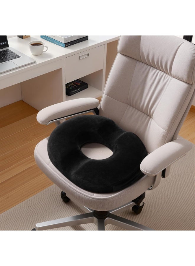 Ergonomic Donut Seat Cushion Memory Foam Ring Pillow for Sitting Comfort Office Chair Support Non-Slip Breathable Design for Car and Travel - Image 2