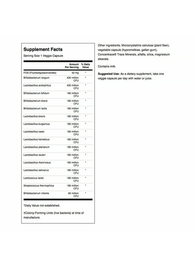 Swanson Dr. Stephen Langer's Formula - Natural Probiotic w/Prebiotic FOS - 16-Strain Supplement Promoting Digestive Support w/ 3.2 Billion CFU per Capsule - (60 Veggie Capsules) 4 Pack - Image 2