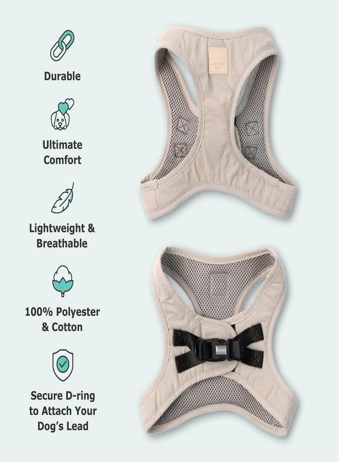 FuzzYard Life Step in Dog Harness | Size M | Stylish Premium Cotton Design in Sandstone Perfect for Everyday Walks - Image 3