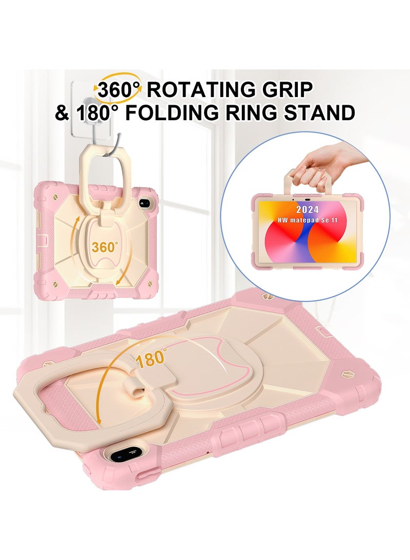 general Case for Huawei MatePad SE 11 Inch (2024),Anti-drop Smart Tablet Cover,Kids-Friendly Protective Cover with 360° Rotatable Carrying Handle Stand & Strap & Pen Holder - Image 4