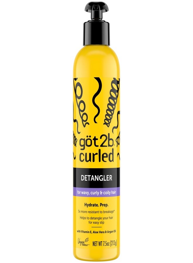 Got2b Curled Detangler, 7.5oz, for all curl types, wavy, curly & coily hair, helps to detangle your hair for easy slip - Image 1