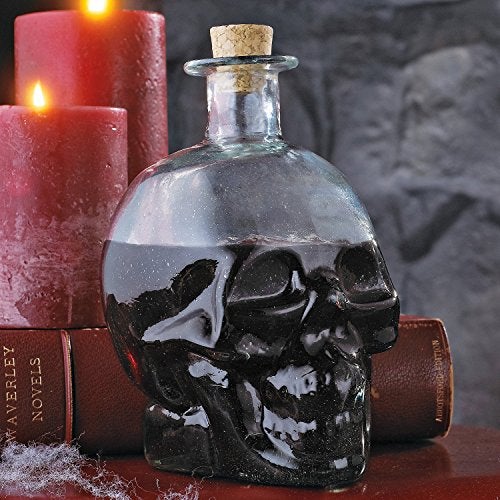 Iktu Crystal Skull Head Vodka Bottle Creative Gothic Wine Vodka Decanter (1 Liter - Empty) Transparent - Image 5
