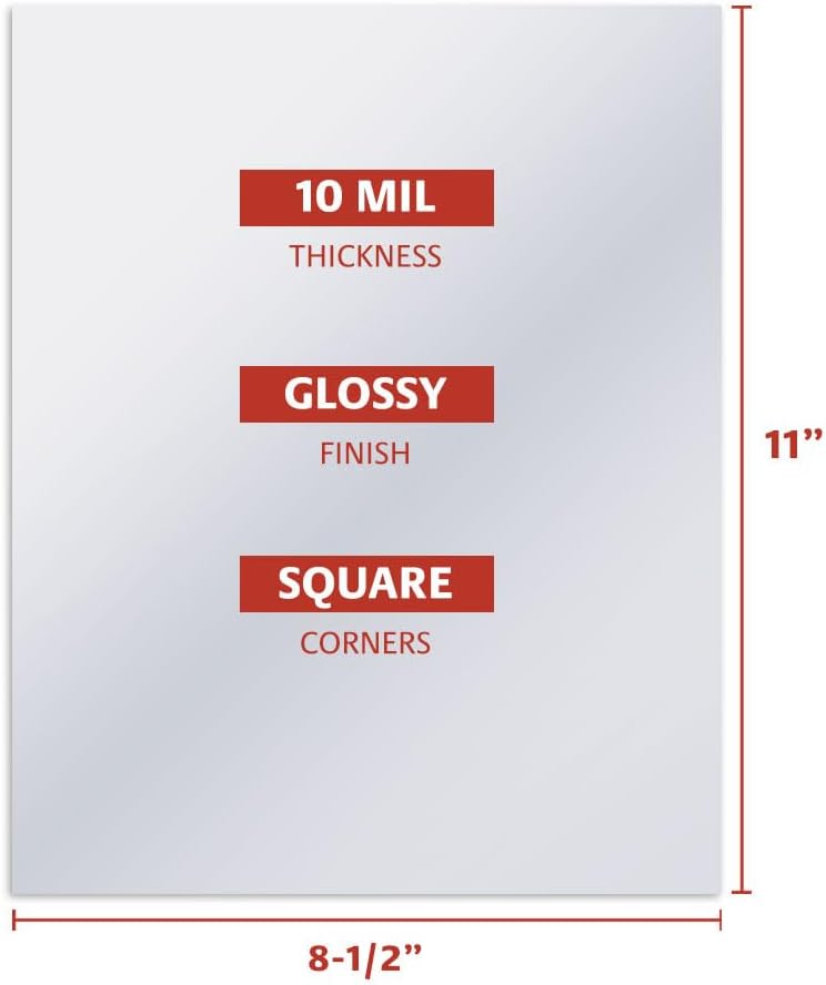 TruBind Binding Covers for Reports and Presentations - Crystal Clear PVC - 10 Mil Thick - Letter Size - 8 1/2 inch x 11 inch - Square Corners - No Tissue Interleaving - 100/Bx (CVR-10ASN) - Image 5