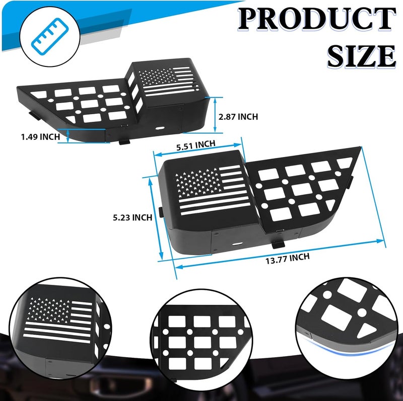 Z8 Metal Rear Door Storage Box for 2018-2022 Jeep Wrangler JL JLU 4XE Rubicon Sport Sahara Gladiator JT - Image 5