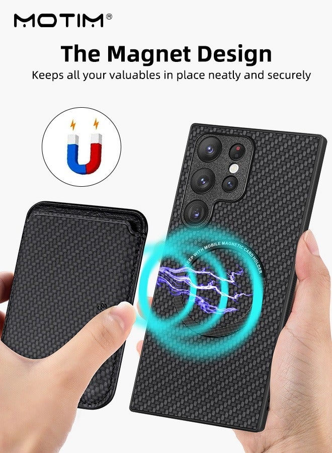 Motim Samsung Galaxy S25 Ultra Magsafe Case with Card Holder, Back Case Cover Compatible With Magsafe, Camera Protection, Shockproof Bumper Case Cover For Samsung Galaxy S25 Ultra  - Image 3