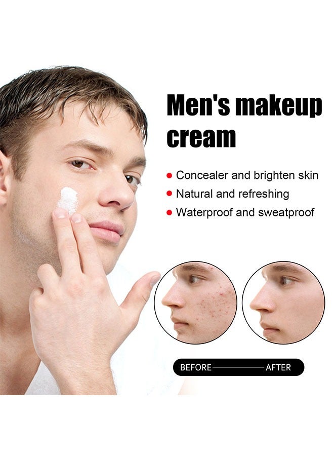 EELHOE Men'S Makeup Cream, Moisturizing Skin, Long-Lasting Makeup Retention，Concealer And Brighten Skin,Natural And Refreshing,Waterproof And Sweatproof，Men's Moisturizing Anti-Aging Cream - Image 2