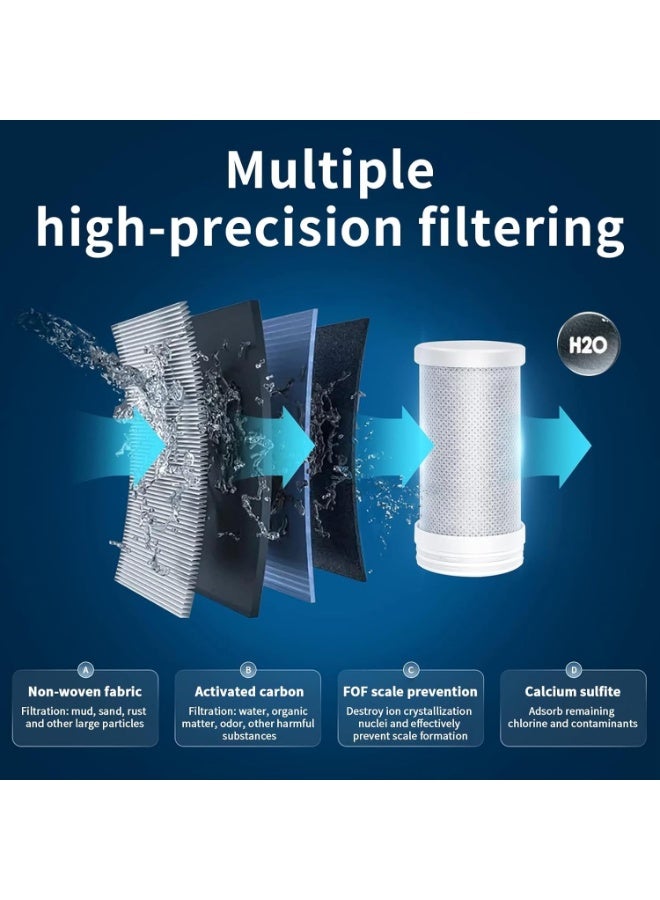 DUNISO Faucet Water Filter，Faucet Mount Water Filter with LED Display, Tap Water Purifier，Includes 1 Filter，Sterilize, Durable，Fits Standard Sink Faucets - Image 4