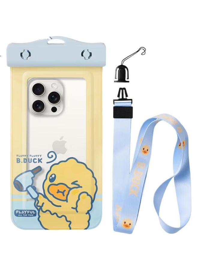 B.duck Yellow Duck Phone Waterproof Bag Diving Set Universal Hanging Rope Swimming Hot Spring Photo Touch Screen Waterproof Bag Sealed Rainproof - Image 3
