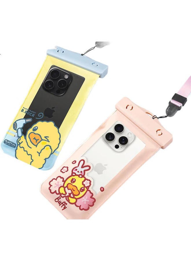 B.duck Yellow Duck Phone Waterproof Bag Diving Set Universal Hanging Rope Swimming Hot Spring Photo Touch Screen Waterproof Bag Sealed Rainproof - Image 1