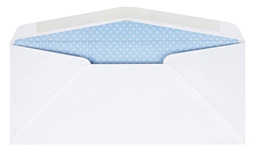 Quality Park® #10 Single Window Security Tint Envelopes, 4-1/8 x 9-1/2, Gummed, Diagonal Seams, 500 per Box (21412) - Image 3