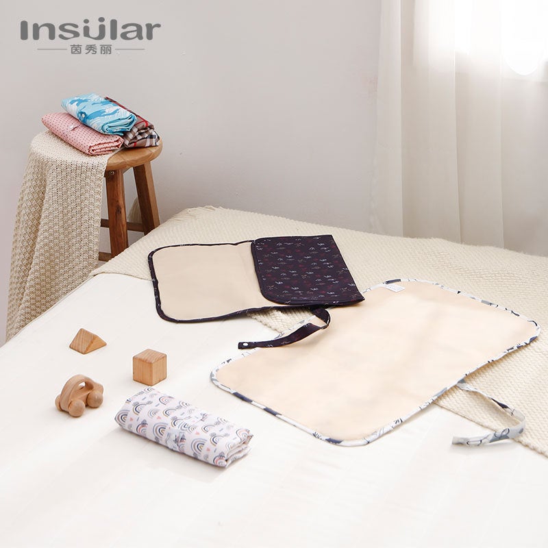 Waterproof Nylon Portable Baby Changing Pad Diaper Bag Multifunctional Baby Changing Table Mother And Baby Supplies - Image 4