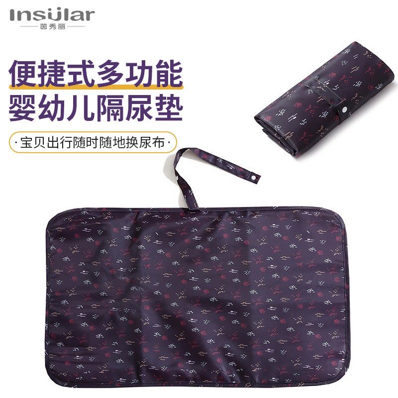Waterproof Nylon Portable Baby Changing Pad Diaper Bag Multifunctional Baby Changing Table Mother And Baby Supplies - Image 2