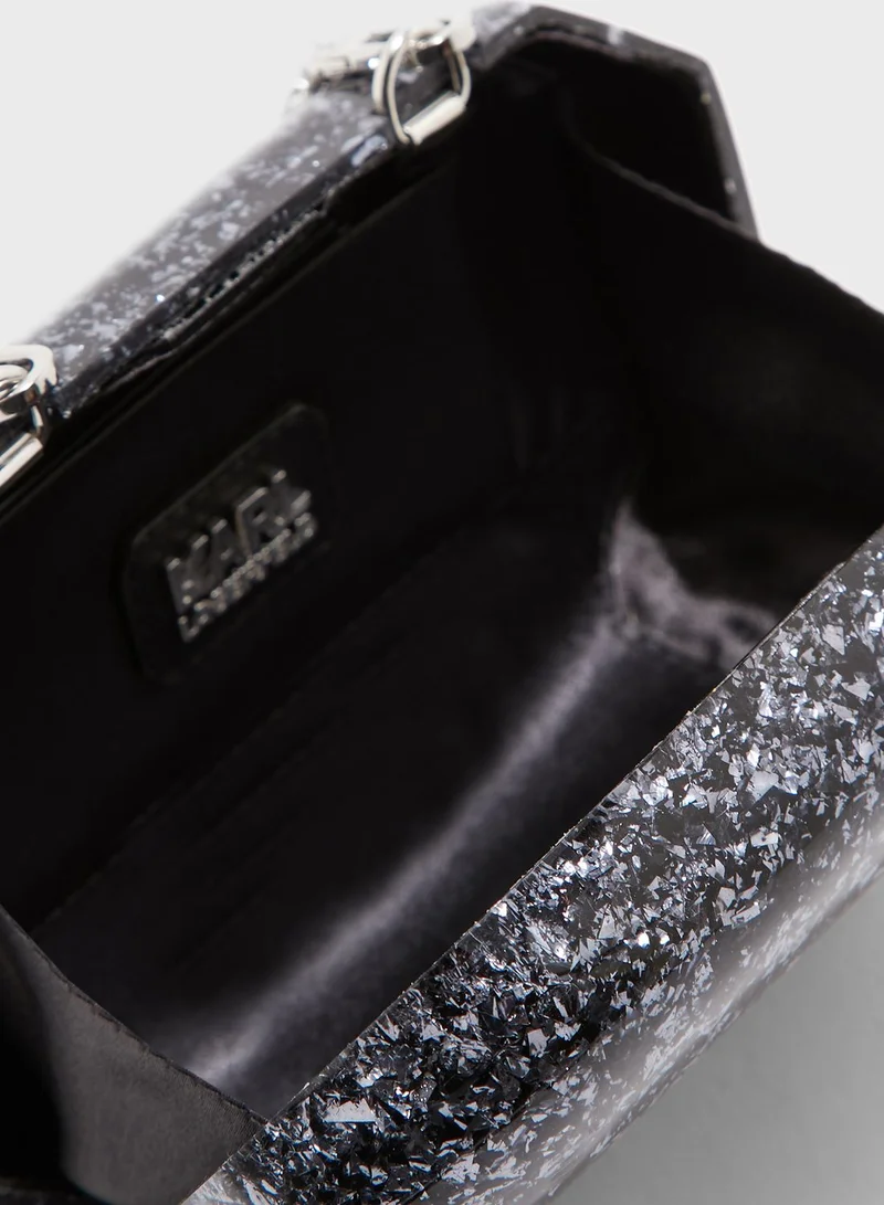 Karl Lagerfeld Shine Minaudiere Clutch