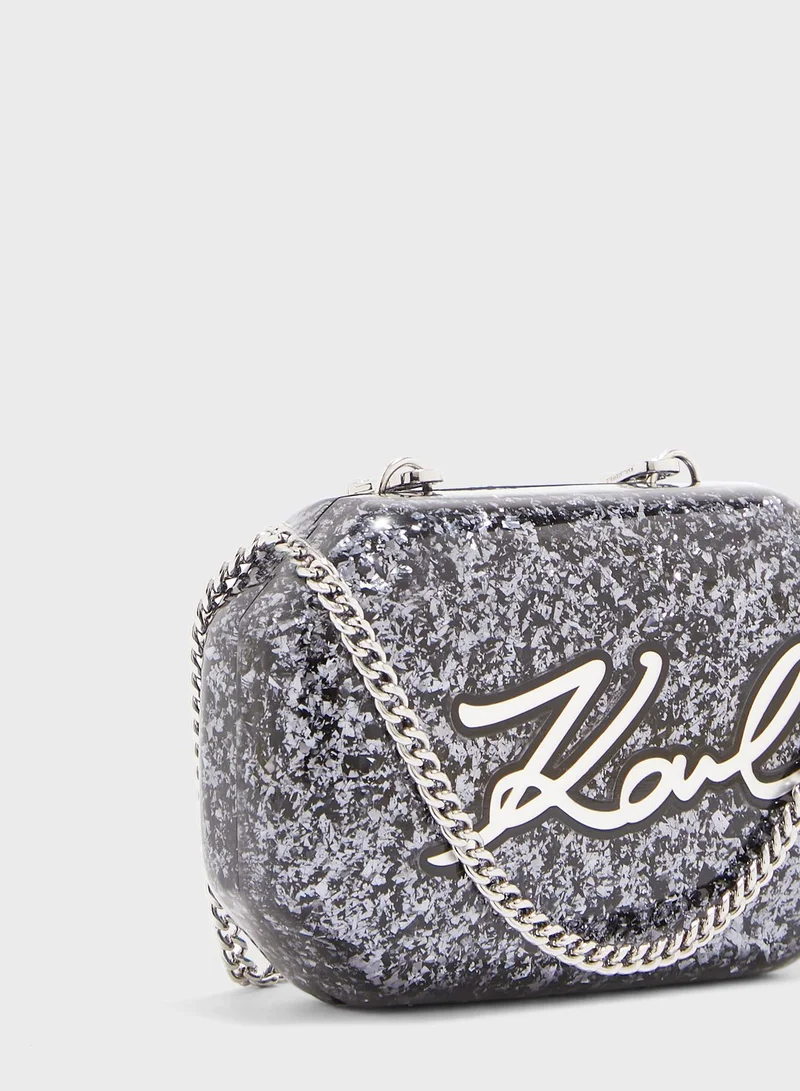 Karl Lagerfeld Shine Minaudiere Clutch