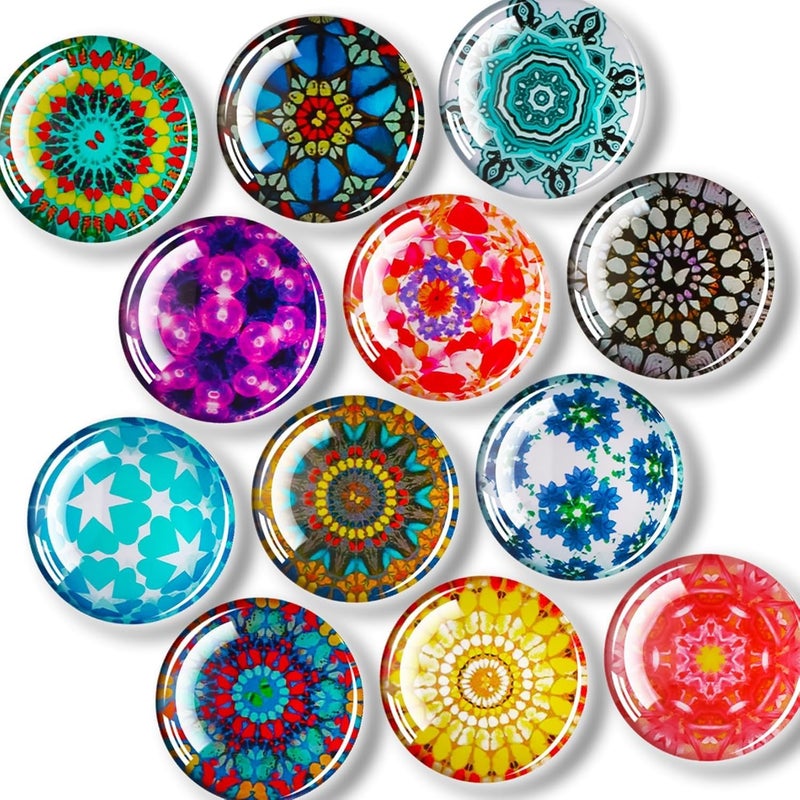 Cloudzy Fridge Magnets Marble Texture Crystal Refrigerator Glass Magnet Decorative Fridge Strong Small Cute Colorful Magnet for Kitchen Office Whiteboards Cabinets Photos Party Colorfull - Image 1