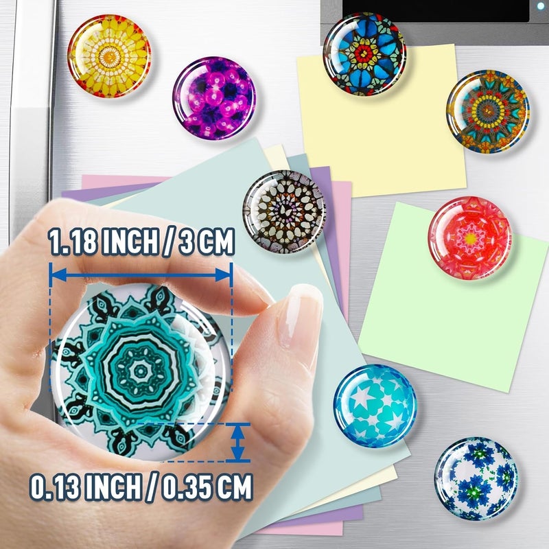 Cloudzy Fridge Magnets Marble Texture Crystal Refrigerator Glass Magnet Decorative Fridge Strong Small Cute Colorful Magnet for Kitchen Office Whiteboards Cabinets Photos Party Colorfull - Image 2