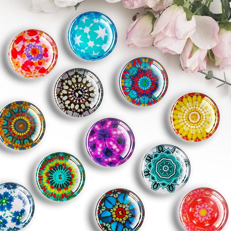Cloudzy Fridge Magnets Marble Texture Crystal Refrigerator Glass Magnet Decorative Fridge Strong Small Cute Colorful Magnet for Kitchen Office Whiteboards Cabinets Photos Party Colorfull - Image 4
