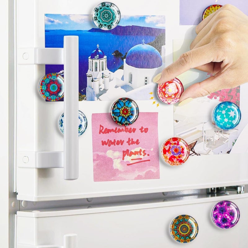 Cloudzy Fridge Magnets Marble Texture Crystal Refrigerator Glass Magnet Decorative Fridge Strong Small Cute Colorful Magnet for Kitchen Office Whiteboards Cabinets Photos Party Colorfull - Image 5