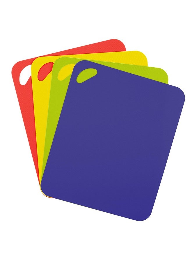 Dexas Heavy Duty Grippmat Flexible Cutting Board Set of Four, 11.5 by 14 inches, Blue, Green, Yellow, Red - Image 1