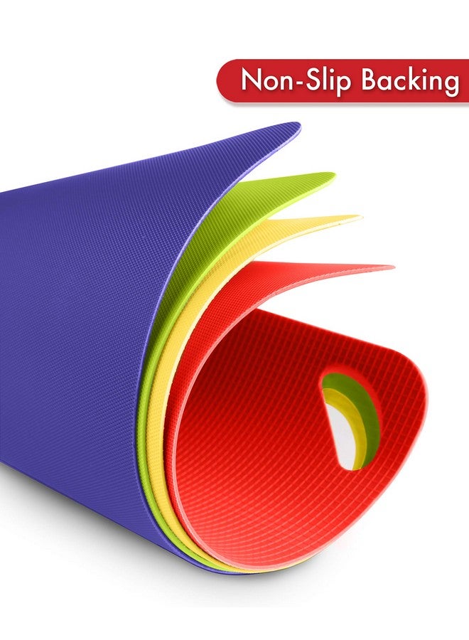 Dexas Heavy Duty Grippmat Flexible Cutting Board Set of Four, 11.5 by 14 inches, Blue, Green, Yellow, Red - Image 2