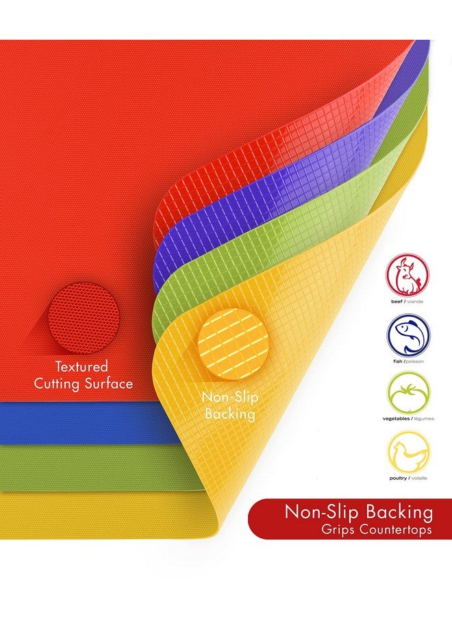 Dexas Heavy Duty Grippmat Flexible Cutting Board Set of Four, 11.5 by 14 inches, Blue, Green, Yellow, Red - Image 4