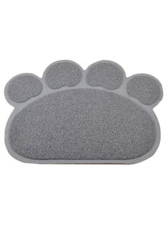 DM Paw-Shaped Large Cat Litter Box Mat, 7 Colors Available, 23. 5X17. 5 Inches (Gray)  - Image 2