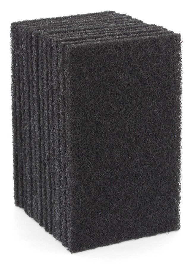 Okleen Delicate Scour Pads. Made in Europe. 12 Pack, 4 x 6 Inch Odorless General Purposes Scouring Scrubbers for Cleaning Dishes, Cutlery, Kitchen, Household & Outdoor Things (Black) - Image 1