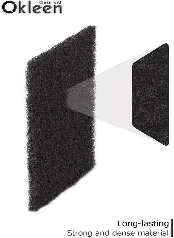 Okleen Delicate Scour Pads. Made in Europe. 12 Pack, 4 x 6 Inch Odorless General Purposes Scouring Scrubbers for Cleaning Dishes, Cutlery, Kitchen, Household & Outdoor Things (Black) - Image 5
