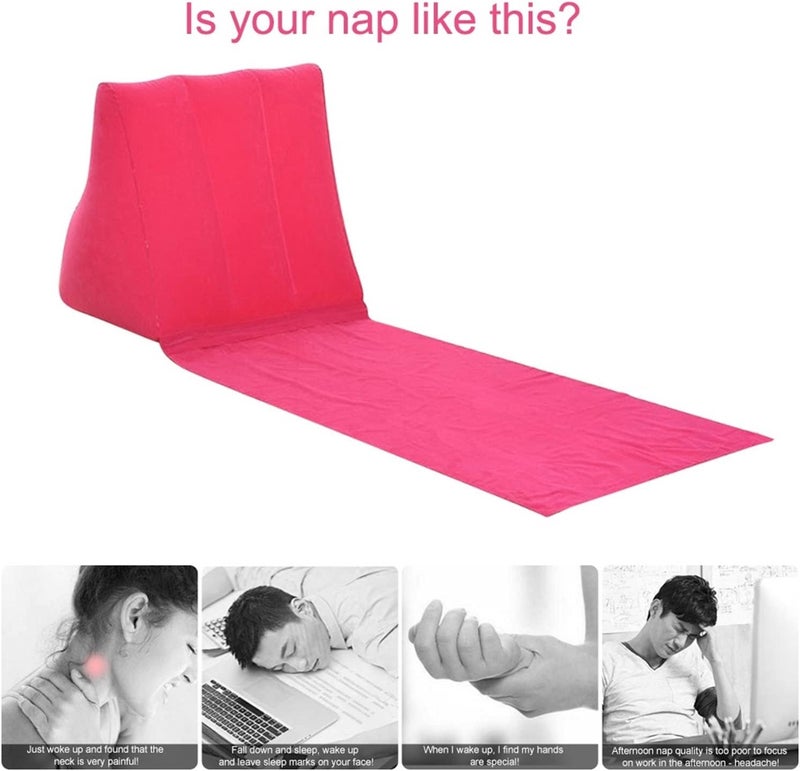 Folding Soft Air Cushion Beach Mat Holiday Camping Leisure Recliner Backrest Back Chair Yoga Seat Mattress(United States) - Image 4