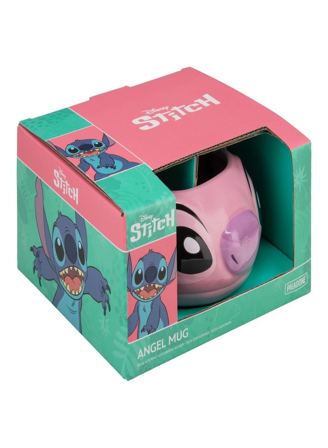 Paladone كوب قهوة سيراميك على شكل ملاك من بالادون - 450 مل - منتج مرخص رسميًا من ليلو وستيتش - أدوات شرب ثلاثية الأبعاد للمشروبات الساخنة، الشاي، الشوكولاتة الساخنة - Image 2