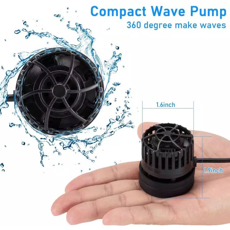 ZKSJ Mini Aquarium Pump Wave maker For Aquarium USB Power Connector 530GPH (2000L/H) Circulation Water Pump 5W DC 5V With Magnetic DC Powerhead For Tanks Up to 14 Inches And 5 10 20 Gallons Fish Tank - Image 2