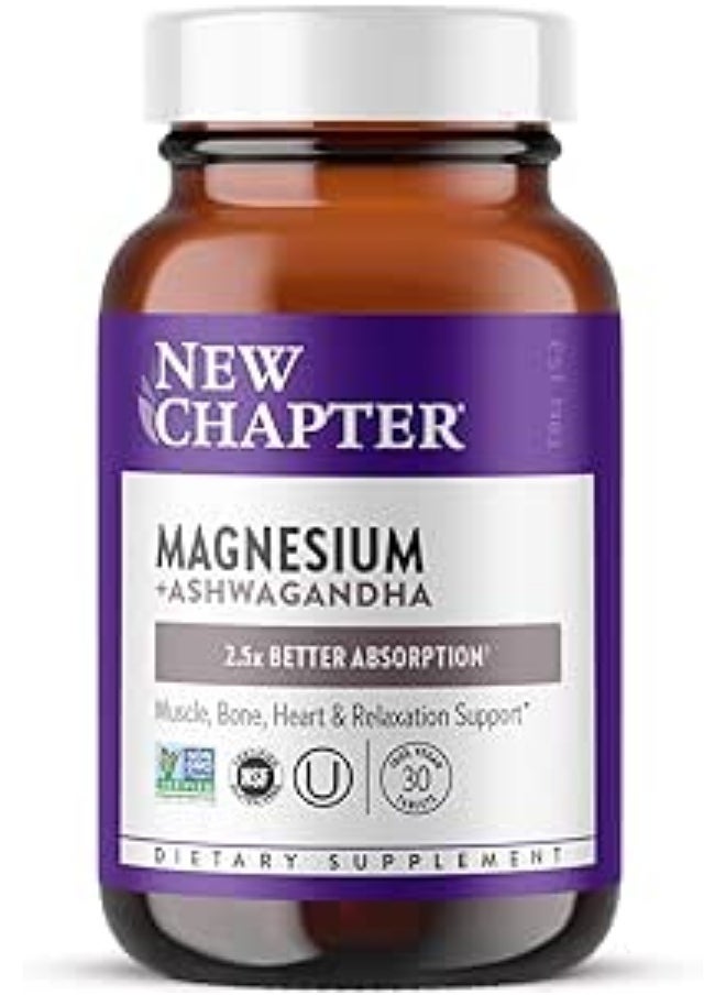 New Chapter Nc Mag + Ashwagandha 30 Tab #9130  - Image 1
