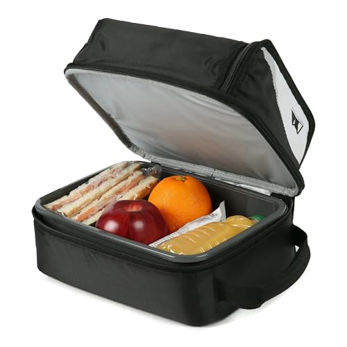 Arctic Zone Expandable HardBody Lunch Box, Black/White | Insulated Upright Cooler with Hard Liner, Adjustable Divider, Easy Clean, Leak-Resistant - Image 5