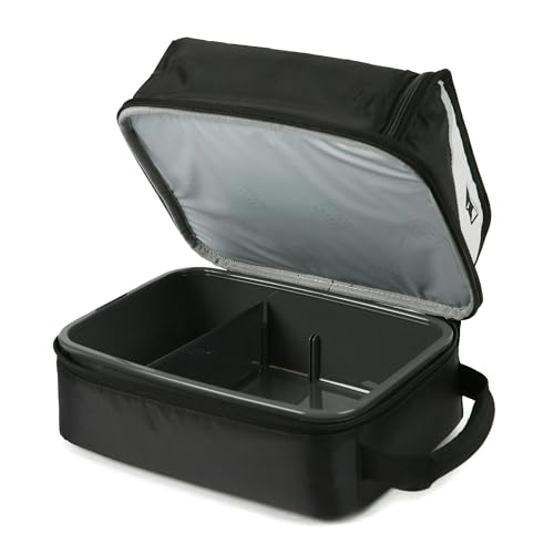Arctic Zone Expandable HardBody Lunch Box, Black/White | Insulated Upright Cooler with Hard Liner, Adjustable Divider, Easy Clean, Leak-Resistant - Image 3