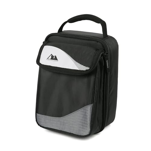 Arctic Zone Expandable HardBody Lunch Box, Black/White | Insulated Upright Cooler with Hard Liner, Adjustable Divider, Easy Clean, Leak-Resistant - Image 1