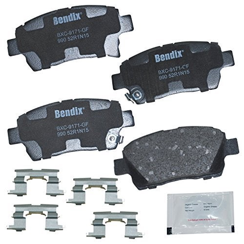 Bendix Priority1 CFC990 Ceramic Front Brake Pads for Scion iQ 2015-2013, xA 2004, xB 2004, Toyota Echo 2005-2003, MR2 Spyder 2006-2002, Prius 2009-2003 - Image 1