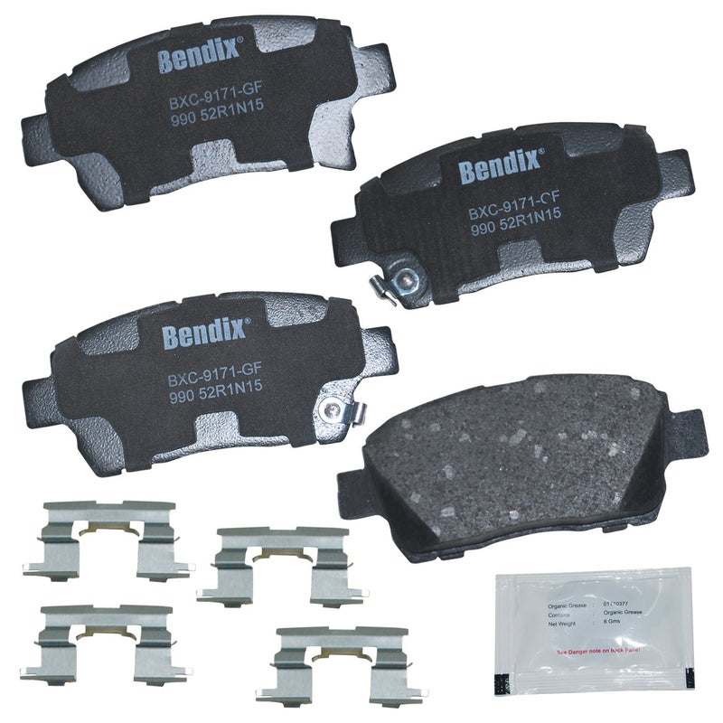 Bendix Priority1 CFC990 Ceramic Front Brake Pads for Scion iQ 2015-2013, xA 2004, xB 2004, Toyota Echo 2005-2003, MR2 Spyder 2006-2002, Prius 2009-2003 - Image 5