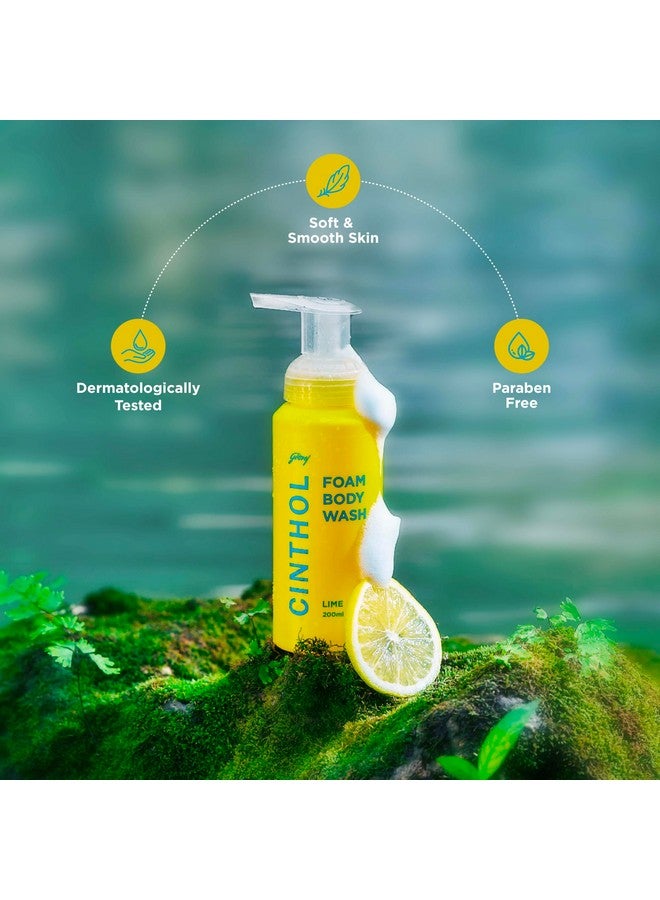 Cinthol Lime Foam Body Wash Combi Pack (600Ml) | 1 Bottle & 2 Refill | Unique Foam Formula For Moisturized & Irresistibly Soft Skin | Suitable For All Skin Types - Image 4