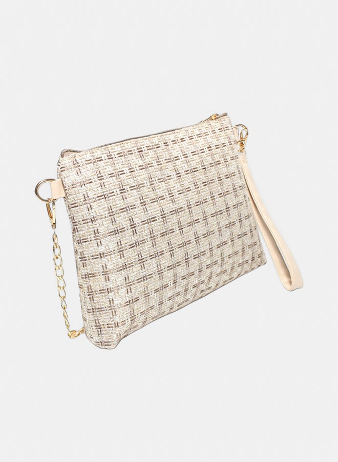 Glitter Women Hand Bag - Beige - Image 2