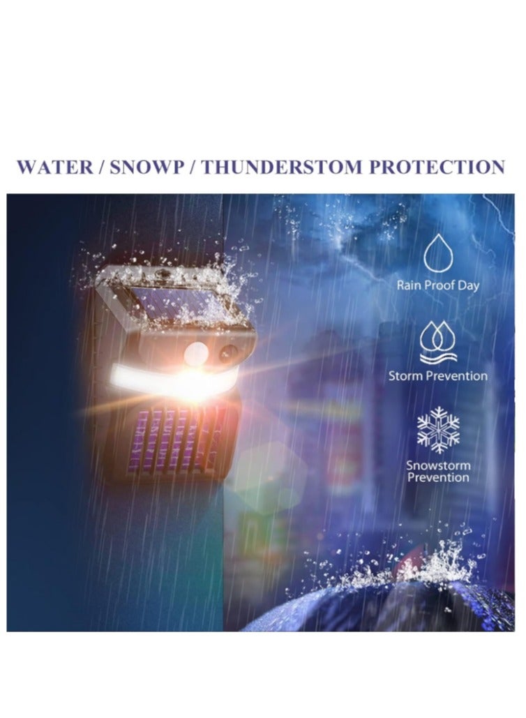 OASIS-TH 2-in-1 Solar Bug Zapper Outdoor , 1 Pack Powered Mosquito with UV Light, Electric Insect Killer Fly Trap Motion Sensor LED Lights for Use, Garden Waterproof - Image 5