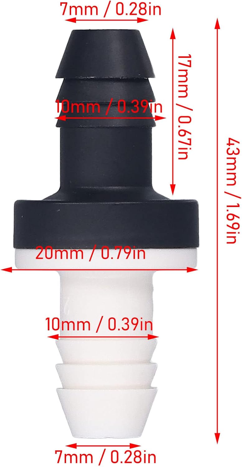 klarako 6Pcs Plastic Check Valve for Liquid & Gas, Non Return 1 Way Inline Valve, 3/8inch 10MM, Medical Grade Material, Easy to Carry, Wide Application (CDBS6) - Image 3